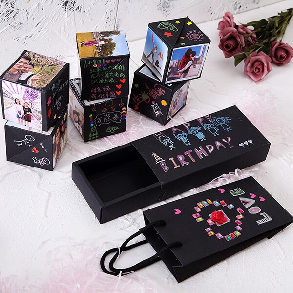 Springen Box Scrapbook Diy Fotoalbum Voor Valentijnsdag Verjaardag Anniversary YH-17