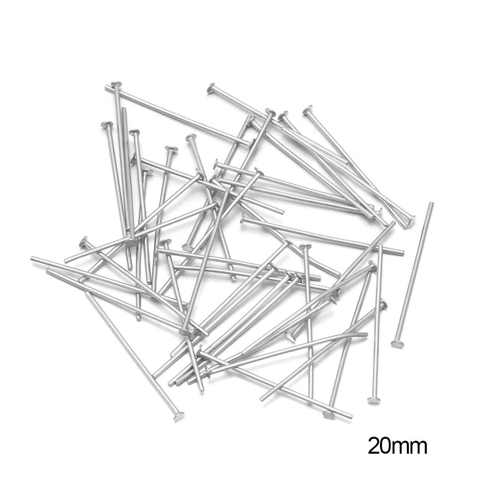 100/50 Uds. Cabezas de acero inoxidable, alfiler de cabeza plana, alfileres de cabeza de bola de Color dorado para accesorios de joyería DIY: Naranja