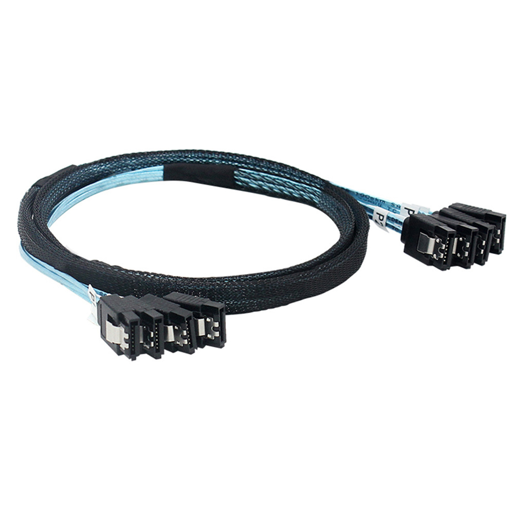 4/6/8 sata para 4/6/8 sata 4.0 7p fêmea 90/180 graus com malha trançada para servidor computador host ssd sata cabo adaptador de disco rígido