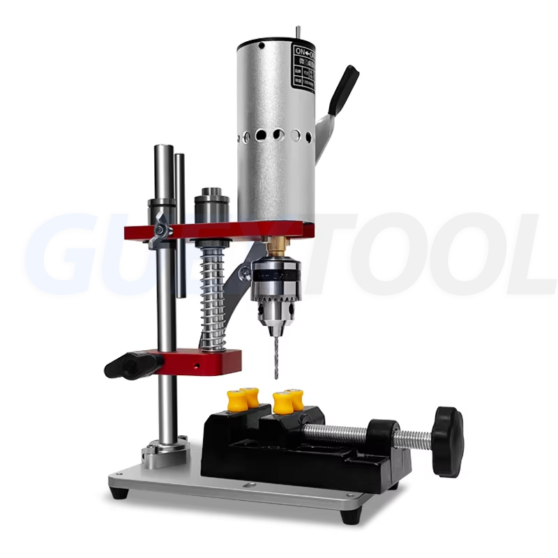Mini taladro de prensa de CC, Micro taladro de banco B10, Portabrocas de 0,6-6mm, TALADRADORA DE BANCO portátil, Motor 775, Metal, Jade, madera, herramientas para manualidades DIY Perforación de pulido y pulido Pequeño