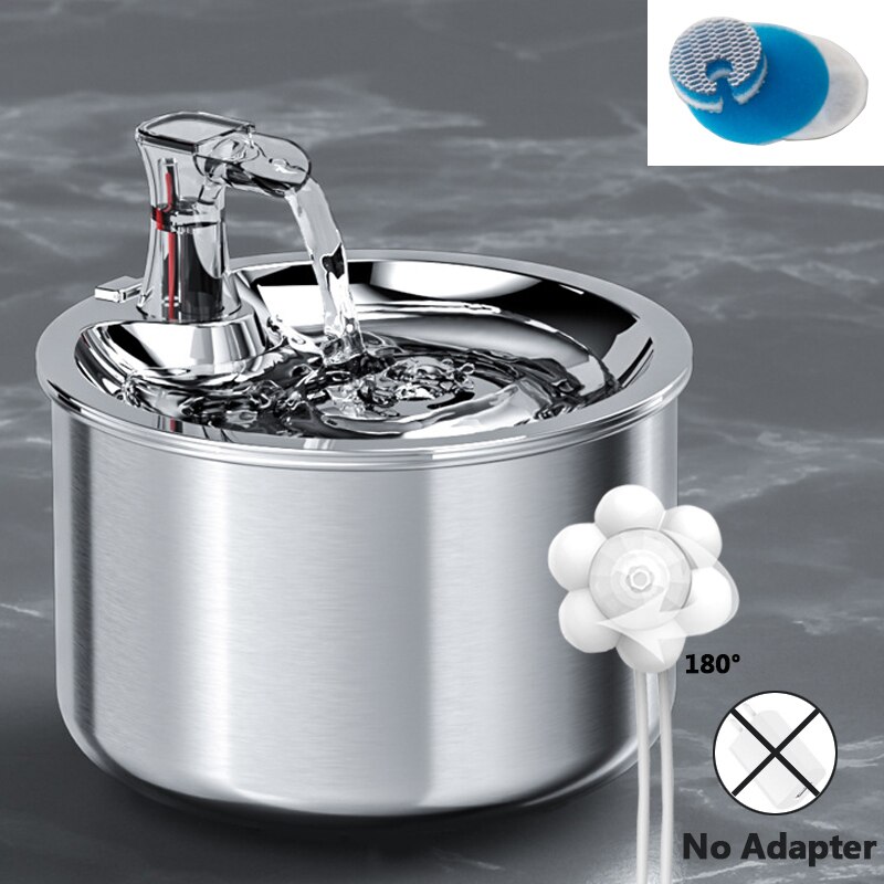 Cat Fountain Automatic Pet Feeder Water Fountain Cat Indoor Water Fountains Stainless Steel Water Dispenser Smart Motion Sensor: A-sensorX1