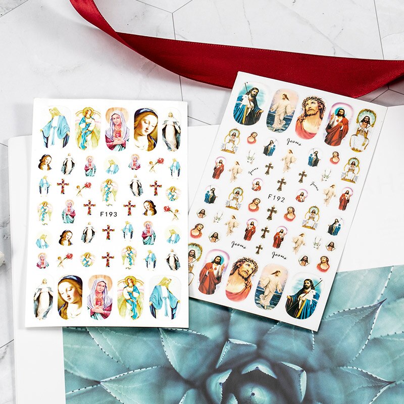Nail Sticker DIY Retro Personality Pattern Flower Bunny Nail Decoration Sticker Marilyn Monroe Nail Sticker