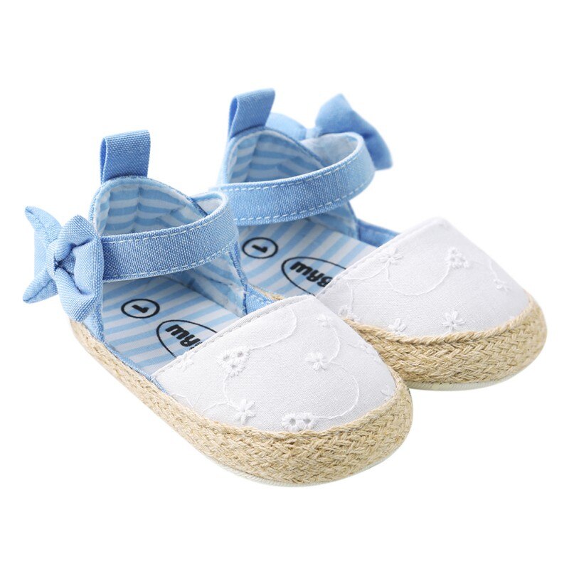 Pasgeboren Baby Boog Sandalen voor Meisjes Zomer Pasgeboren Katoenen Baby Meisje Sandalen Strand Zachte Schoenen Prinses Sandalen