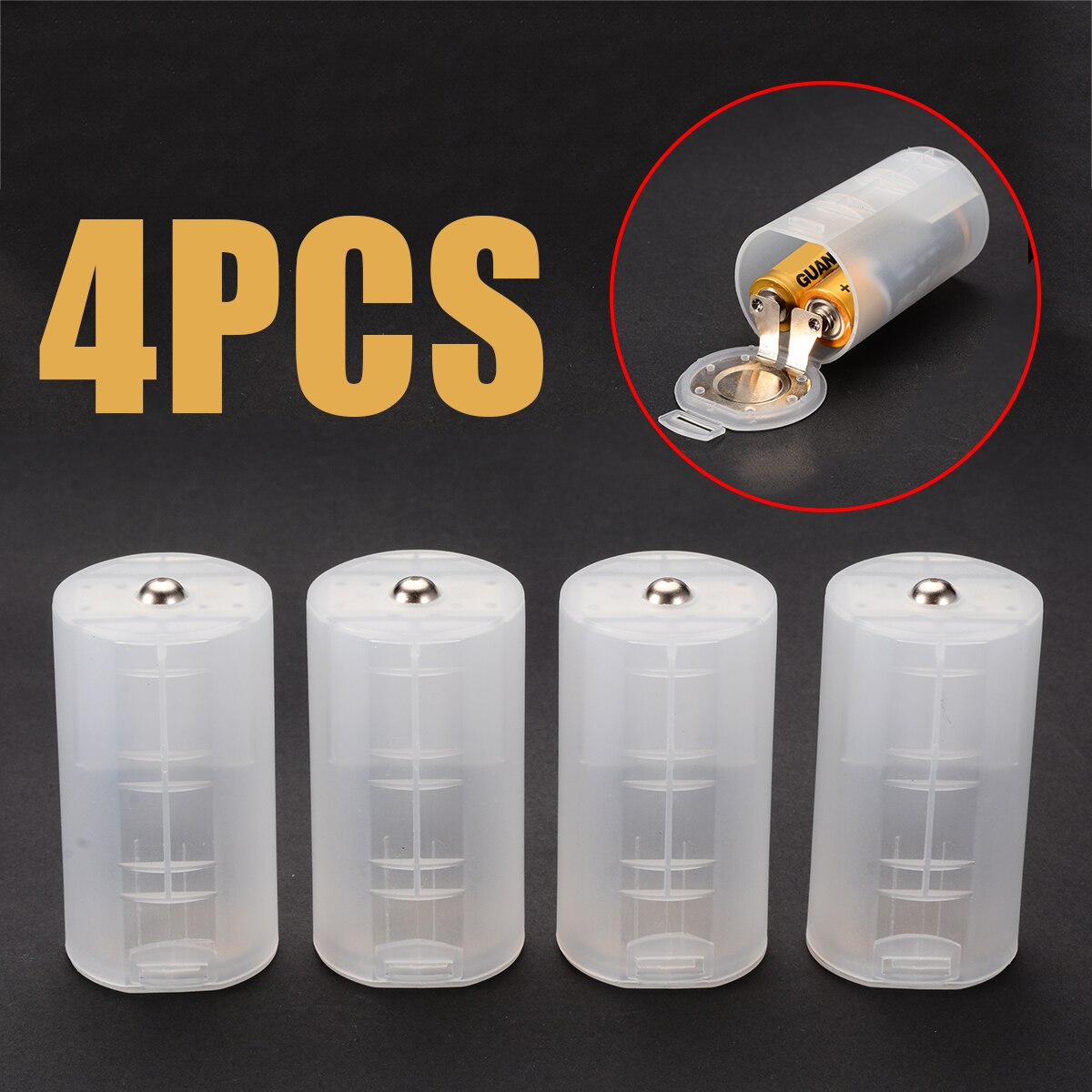 Onsale 4pcs 2xAA To D Size Battery Adapter Convert... – Grandado