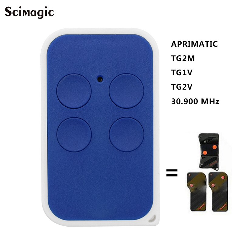 APRIMATIC TG2M TG1V TG2V 30.900 MHz | Porte de garage, télécommande de garage, transmetteur portatif de commande