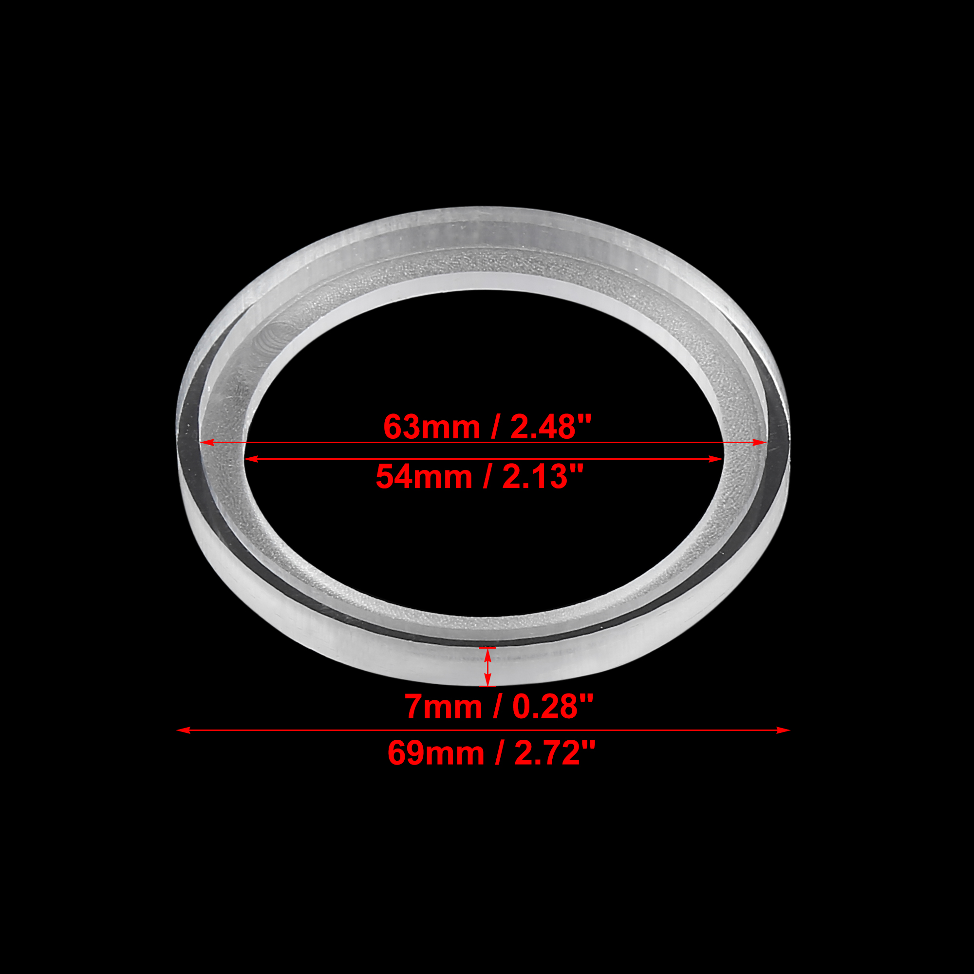 Autohaux Kaiutin Välikappale - Akryyli - 48mm - 79mm ID - Kaiutintarvikkeet: Harmaa