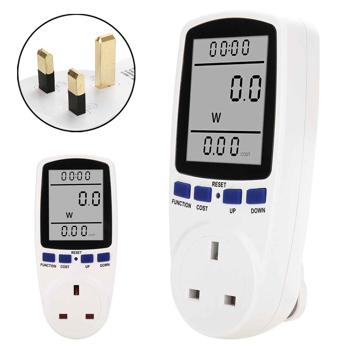 UK Plug-in Electricity Power Consumption Meter Socket Watt Kwh Analyzer Intelligent Billing Device Electrical Measurement Meters