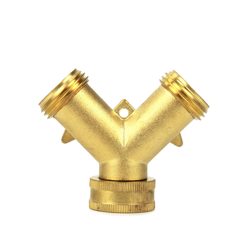 2 Manier Tuinslang Splitter, Slang Connector, Zware Massief Messing Afsluiter