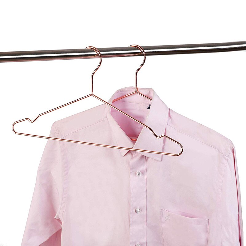 17 Inch Adult Heavy Duty Strong Rose Gold Clothes Hangers, Coat Hangers, Suit Hangers, Shirt Dress Hangers, Heavy Duty Clothing