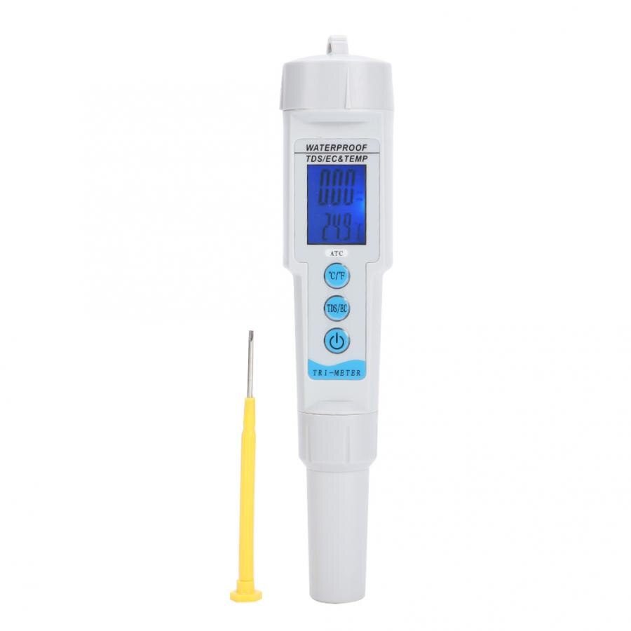 EC TDS TEM Meter Portable Water Tester Automatic Calibration Tester Measuring Tools Water Analyzer
