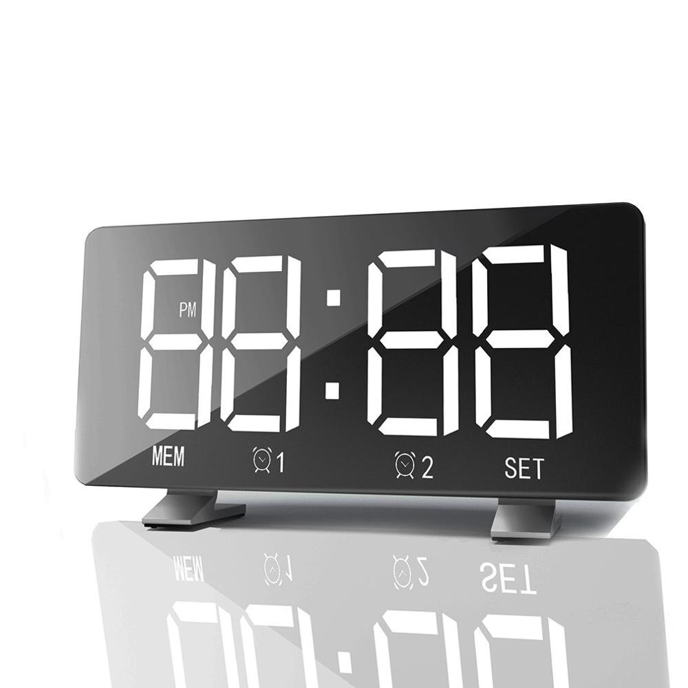Led Radio réveil Snooze horloge électronique bureau horloge chambre bureau Usb charge réveil