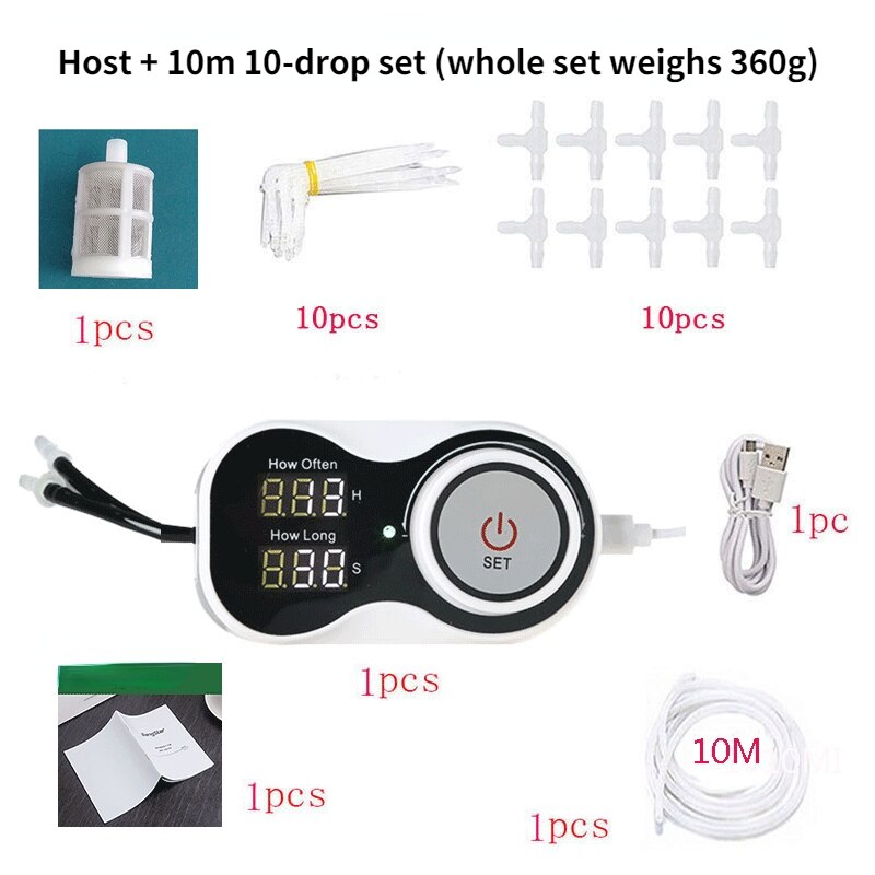 Automatic Watering Machine Garden Balcony Watering Artifact HD Large Screen Timing Intelligent Irrigation System Watering Device: A