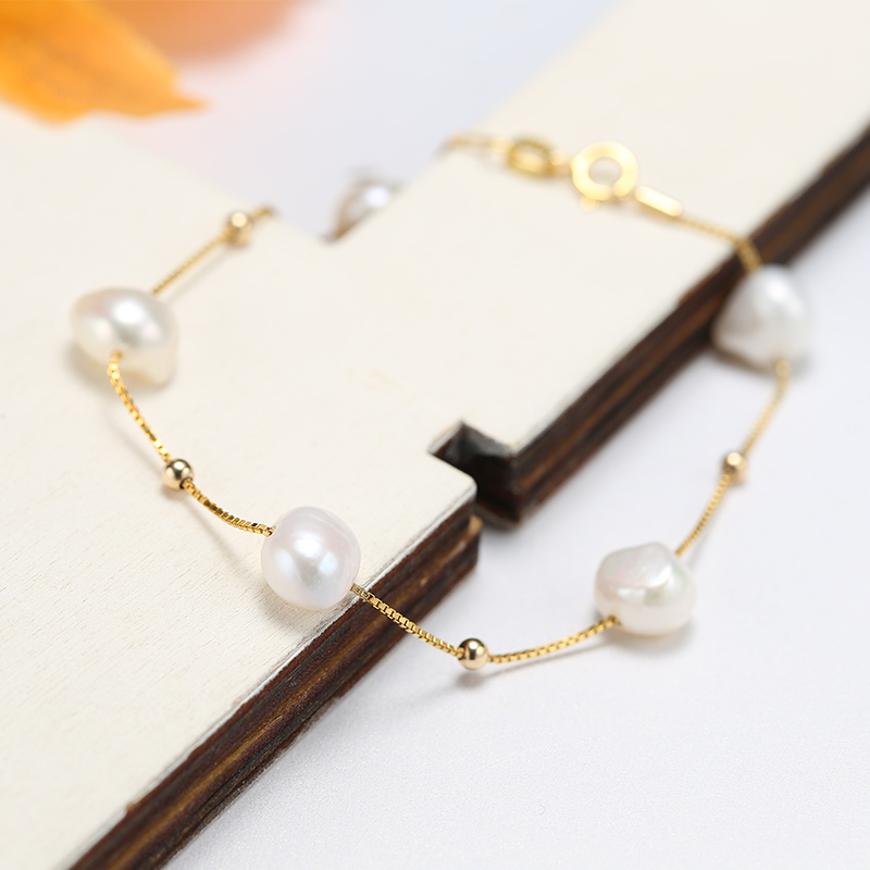 Daimi Persoonlijkheid Mode Parel Armband Drijvende Pearl Met Zilveren Bal Ketting Armband Voor