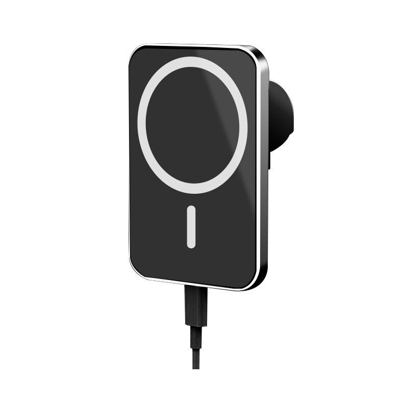 Neueste Magnetische Drahtlose Auto Ladegerät Halterung für iPhone 12 Pro Max mini Magsafing Schnelle Lade Drahtlose Ladegerät Auto Telefon Halter: Black