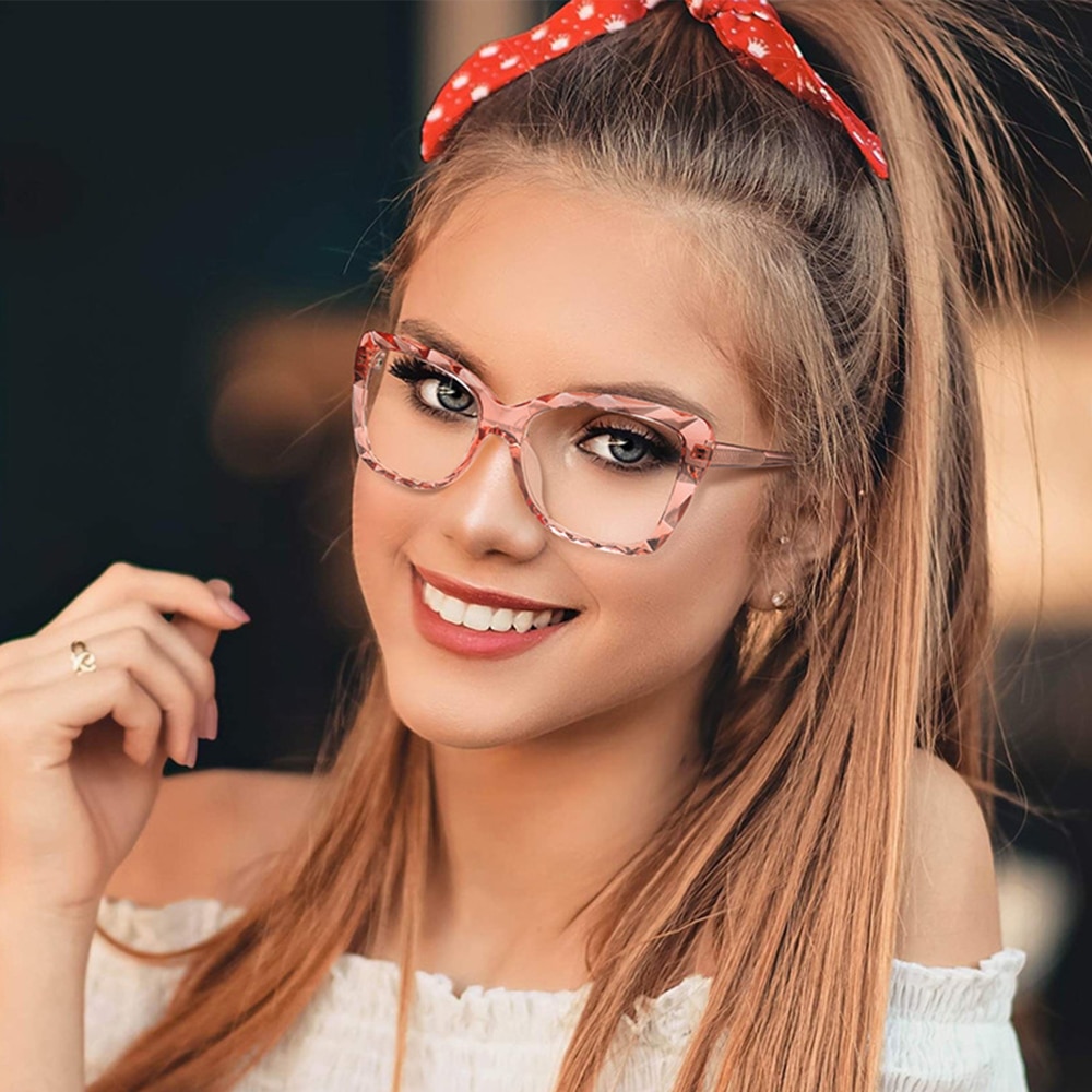 FS Blue Light Blocking Glasses Men Women Eye Protection Computer Eyeglasses Anti Bluelight Filter Optical Lozenge TR90 Frame