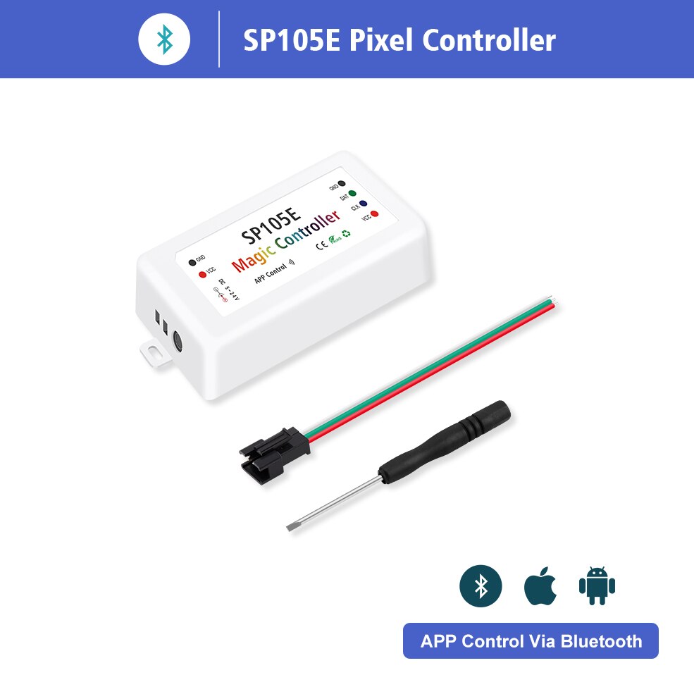 WS2812b LED Streifen Licht Controller Bluetooth SP105E SP110E Wifi SP108E SP501E SP601E Musik SP107E SP611E WS2811 SK6812 Lichter: SP105E