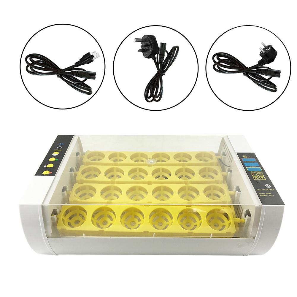 24PCS Egg Incubator Small Fully-automatic Incubators Automatically Control Temperature And Turn Over Eggs