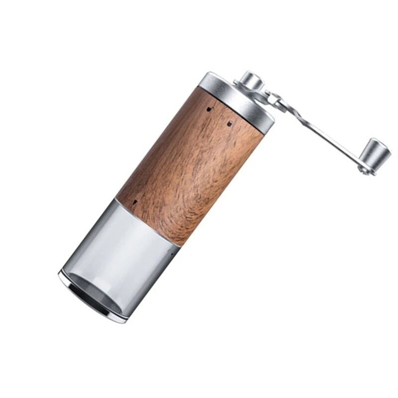 Manual Coffee Bean Hand Grinder Coffee Beans Grinding Machine Grain Mill Utensil: Wood Grain