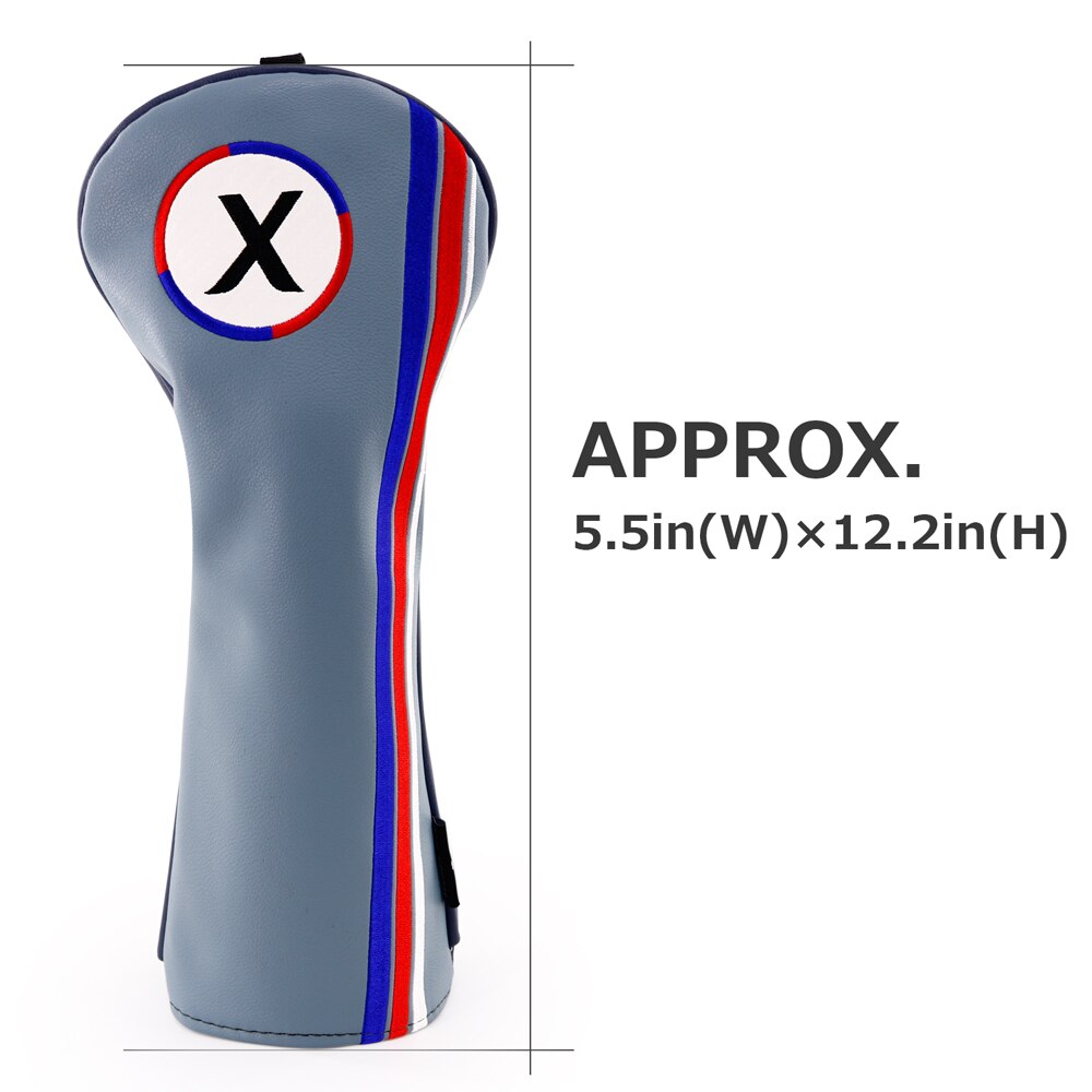 Kuljettaja väylä hybridi headcover golf kattaa mailat suojelija multi style: Harmaa ja sininen x