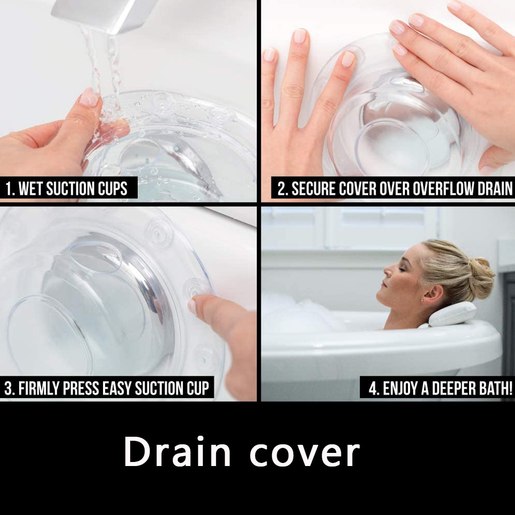 Bottomless Bath Overflow Drain Cover Adds Water to Tub for Bath Deep Water Bath Durable and UsefulBottomless Bath Overflow Drain