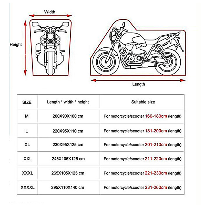 Waterdichte Regenjas Voor Motorhoes Voor Harley Davidson Atv Bmw 1250Gs Hoes Regen Buitenshuis Stof Zonnescherm Beschermhoes