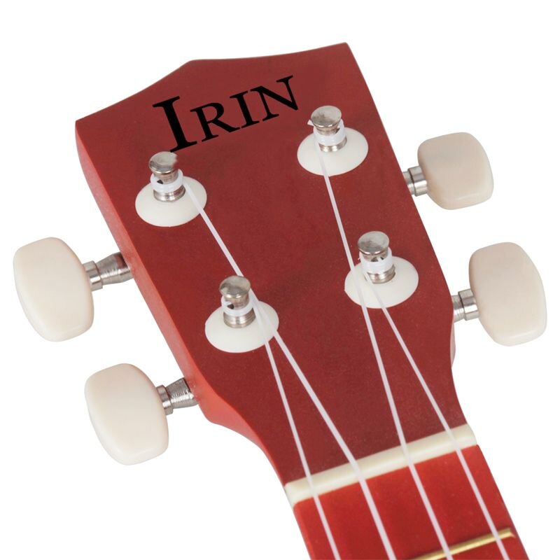 Irin 21 Inch 15 Frets Sopraan Ukulele Uke 4 Nylon Snaren Gitaar Patroon Universele Akoestische Instrument Rood