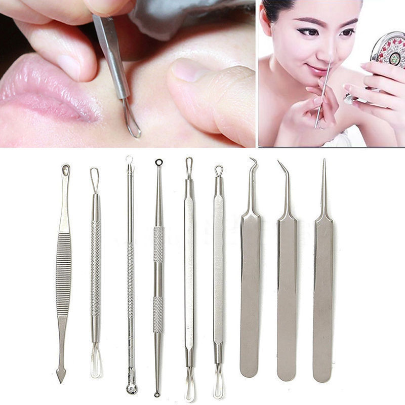 Tools Kit Acne Extractor Remover Blackhead Pimple Needles Blemish Treatments Set Makeup Tool Kits