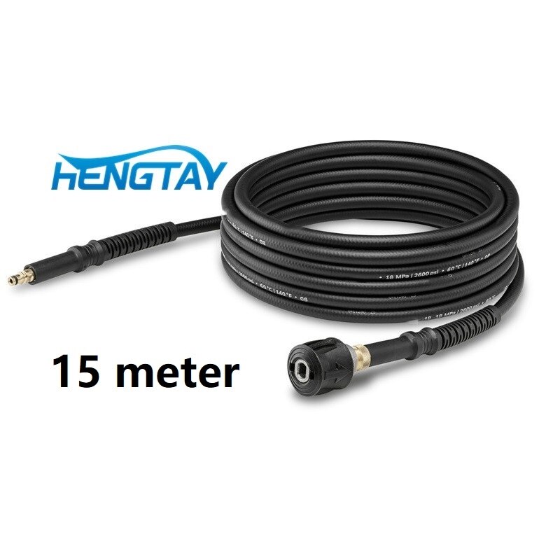 Hengtay 6M-15M High Pressure Hose Quick Connect System for Karcher K2-K7 M22*1.5*14mm/extension: Extension 15m