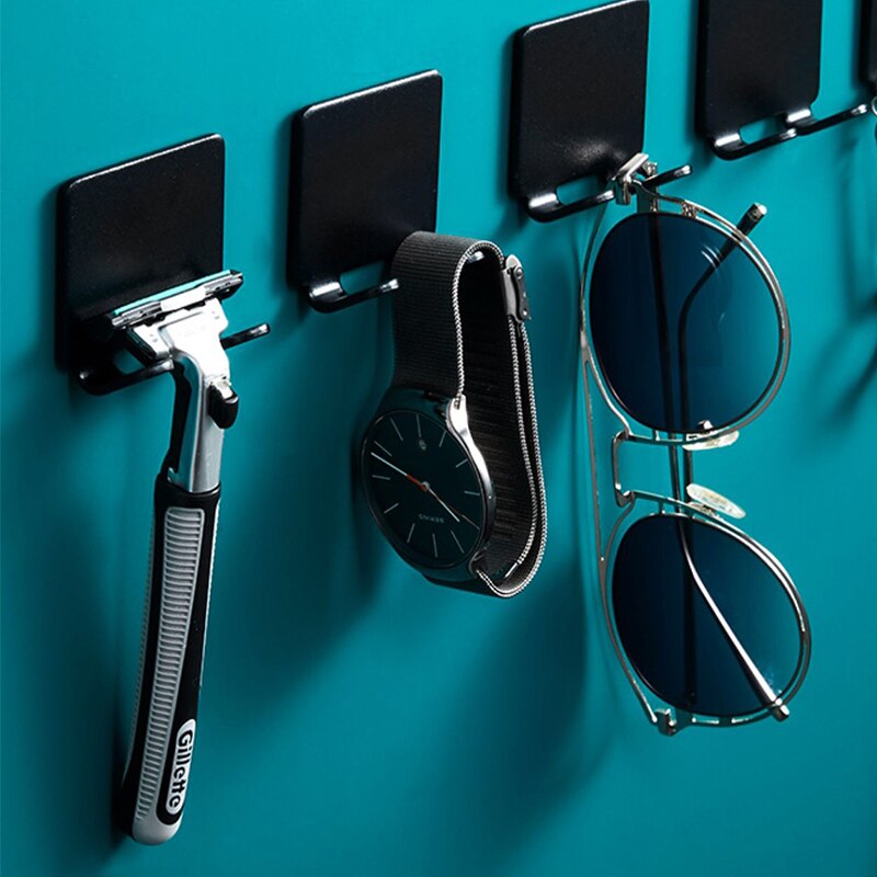 Soporte para maquinilla de afeitar para hombre, gancho de almacenamiento, estante de pared para baño, accesorios de cocina y pared, 5 piezas