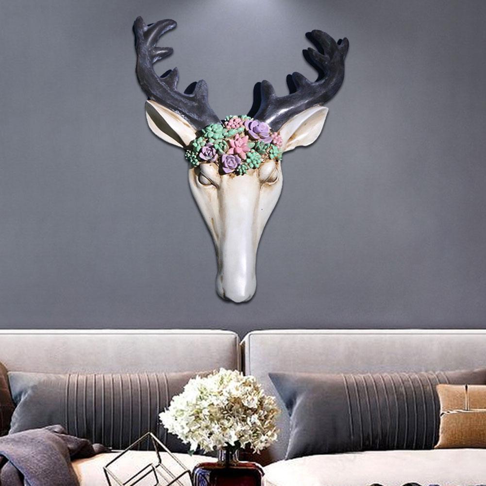 Muur Decor Herten Hoofd Gewei Hars Muur Opknoping Kunstwerk Kamer Wanddecoratie Nordic Stijl Woonkamer Ornament Ambachten