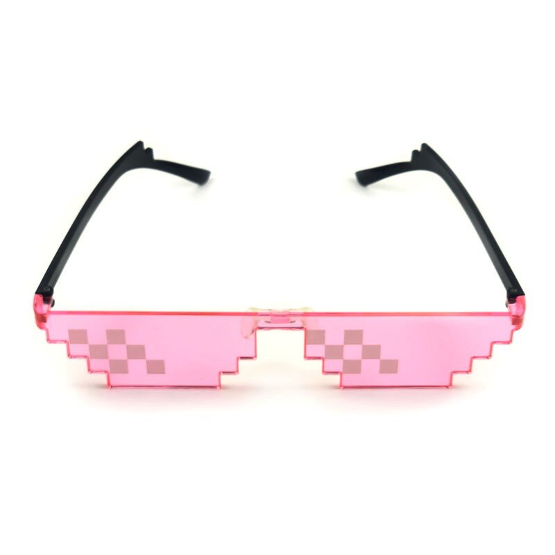 Moda 8 Bit Thug życie okulary Pixelated mężczyźni kobiety marka Party okulary mozaika UV400 Vintage okulary Unisex prezent okulary