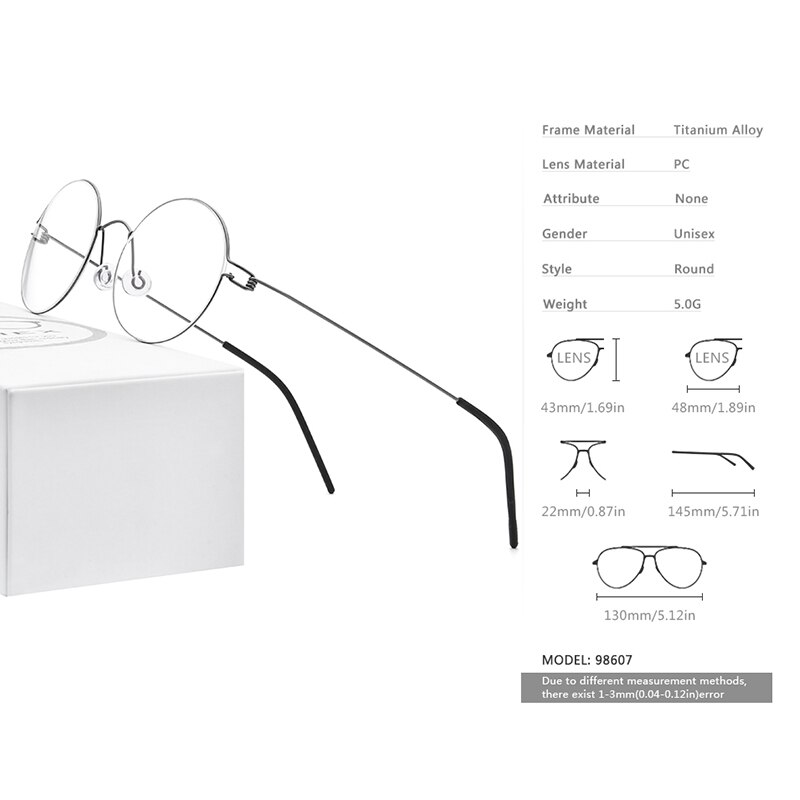 FONEX Screwless Eyewear Prescription Eyeglasses Frame Women Round Myopia Optical Denmark Korean Glasses Frame Men Titanium 98607
