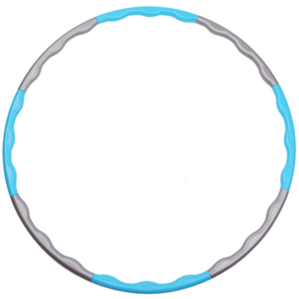 Weighted Exercise Hoop Portable Exercise Fitness Removable 8 Sections Splicing Hoop For Adults Kids Gym Equipment Waist Trainer: Blue