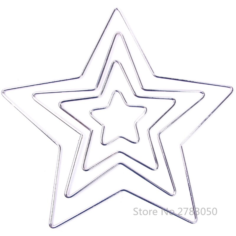 1Pc Star Shape 50-200mm Metal Craft Hoops Dream Catcher Rings for Dreamcatchers Wreaths Macrame Project DIY Accessories