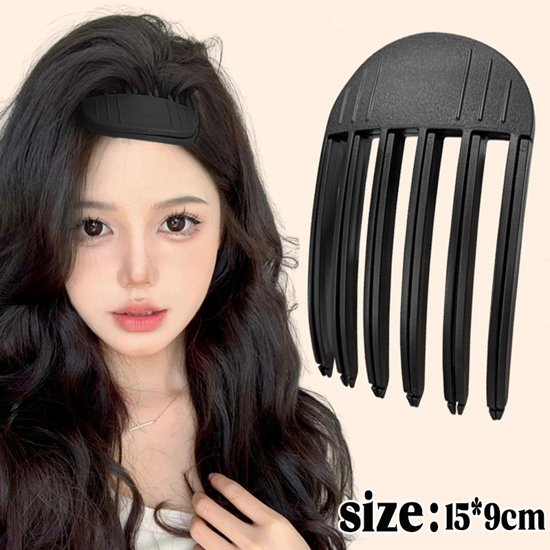 Fluffy Hair Roots Clips Comb Lazy Hair Top Styling Curling Barrel Portable Korean Hairs Clip Volume Wind Sculpting Comb: Yellow