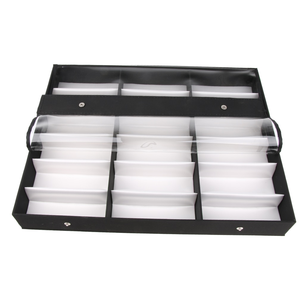 Brillen Storage Case Box Sunglass Glazen Toon Standhouder Display Organizer Met 18 Slots