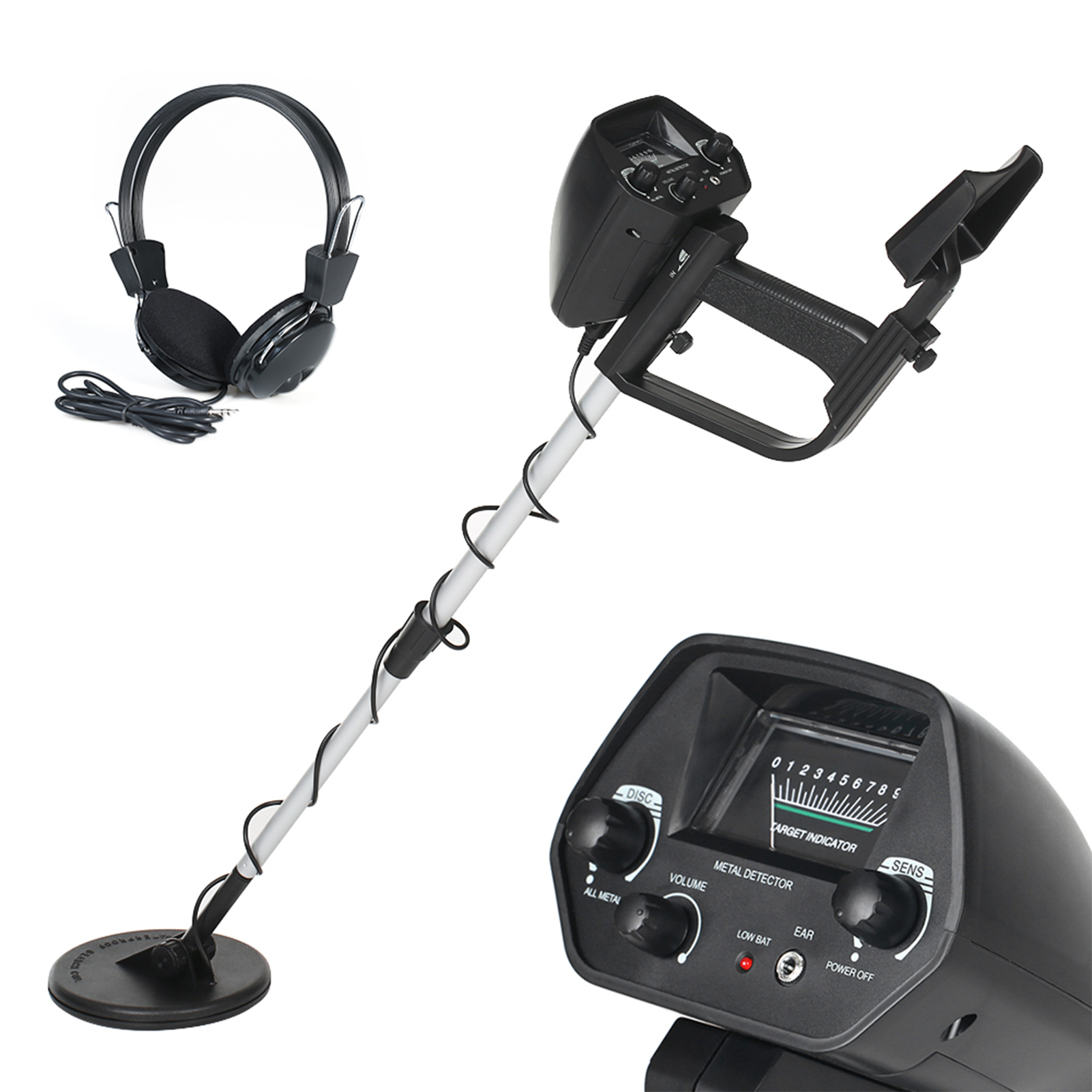 KKMOON GTX5030/MD 4030 Underground Wire Iron Metal Gold Detector Adjustable Tracker for Treasure Search Metal Detector: MD4030 set 2