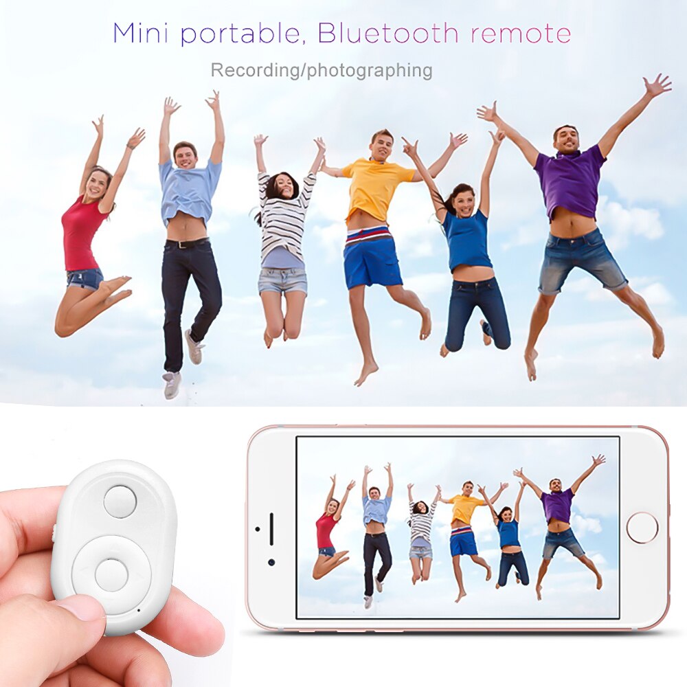 Bluetooth Remote Shutter Controller Knop Zelfontspanner voor Camera Draadloze Stok Ontspanknop Telefoon Selfie Stick voor Telefoon