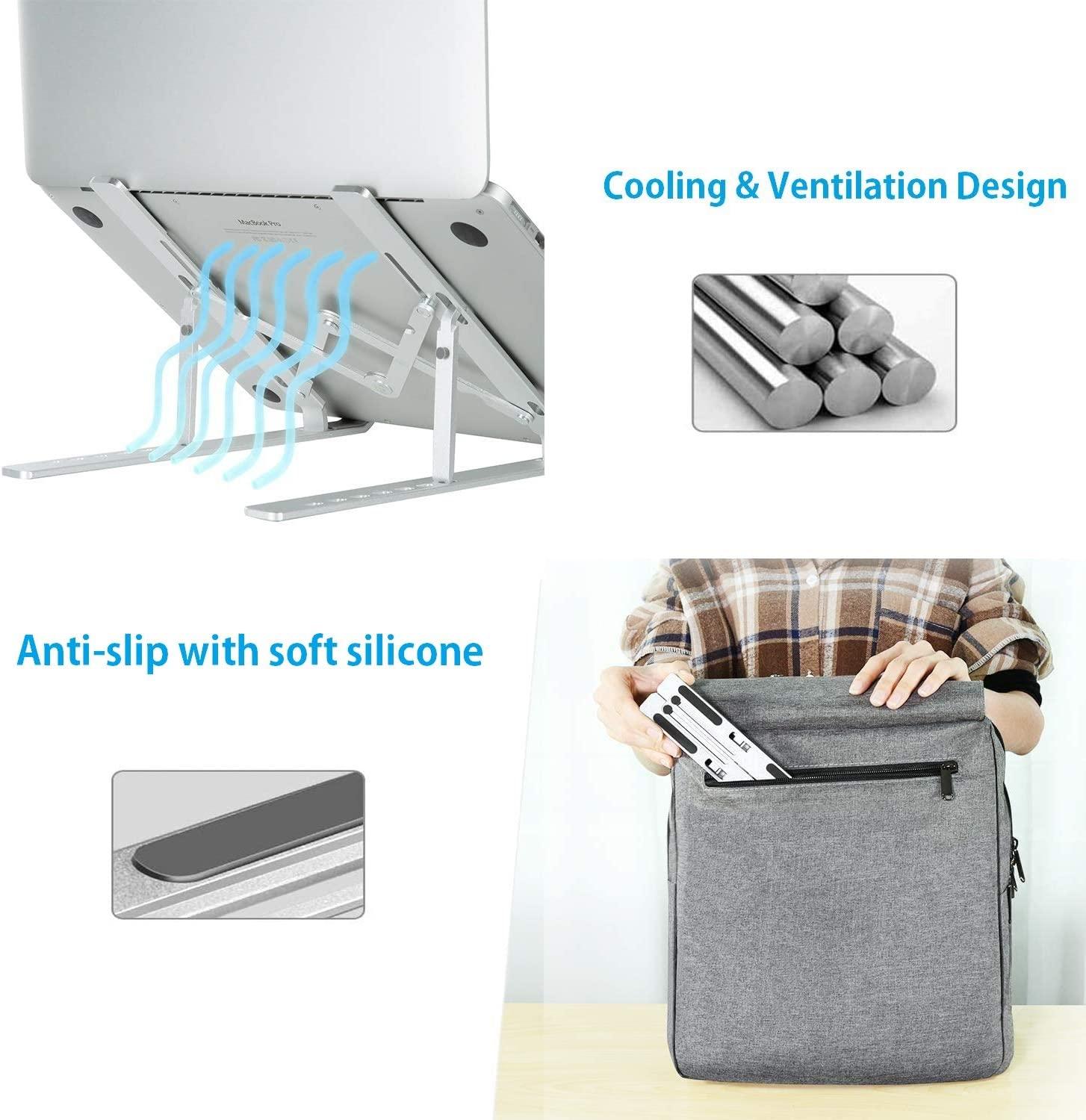 Portable Folding Laptop Stand Adjustable Support Base Notebook Stand Holder For Macbook Pro Air Lapdesk Computer Cooling Bracket