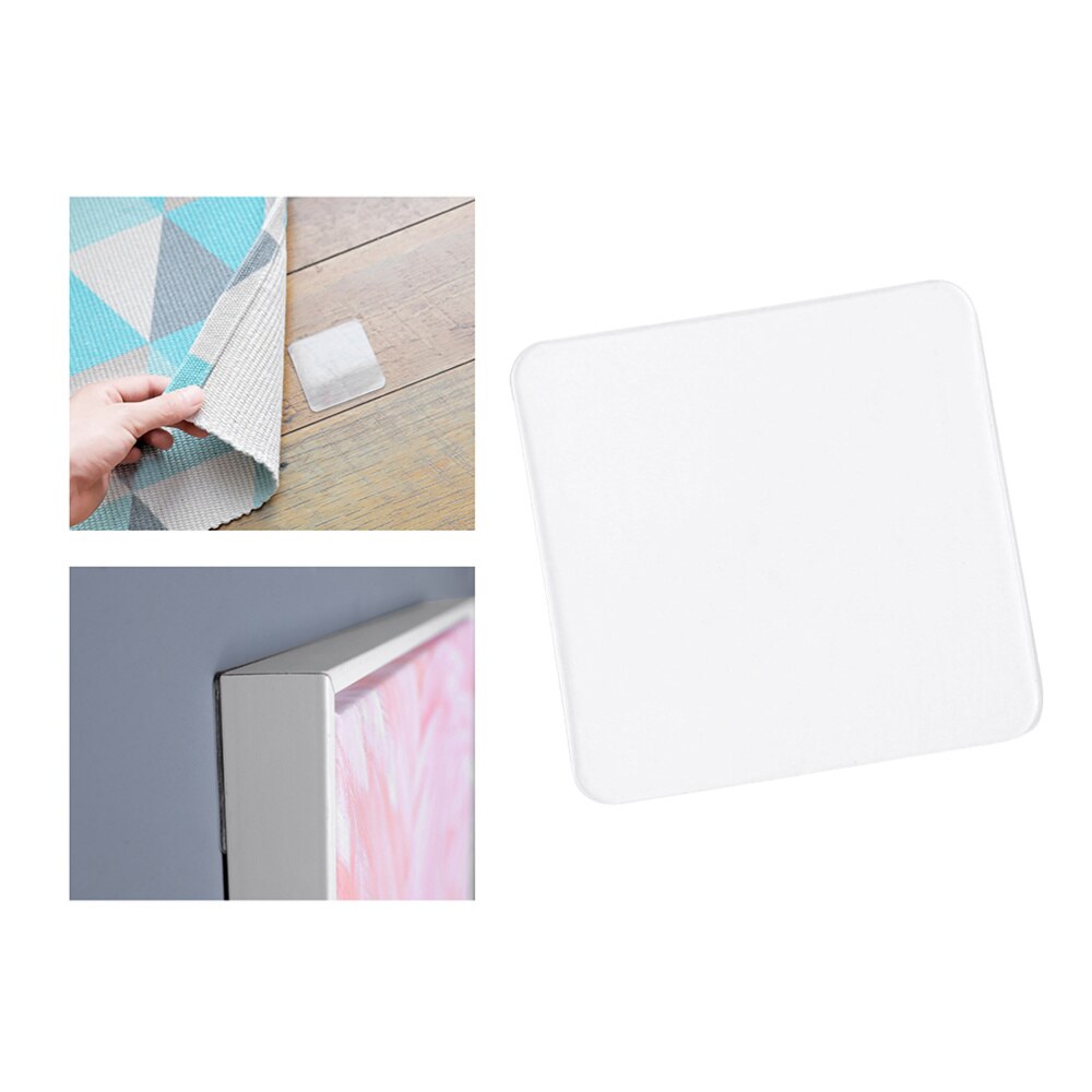 20Pcs Sterke En Non-marking Stickers Dubbelzijdig Transparant Universele Haak-Gratis Nail-Gratis Patch film Naadloze Tegel Waterdicht