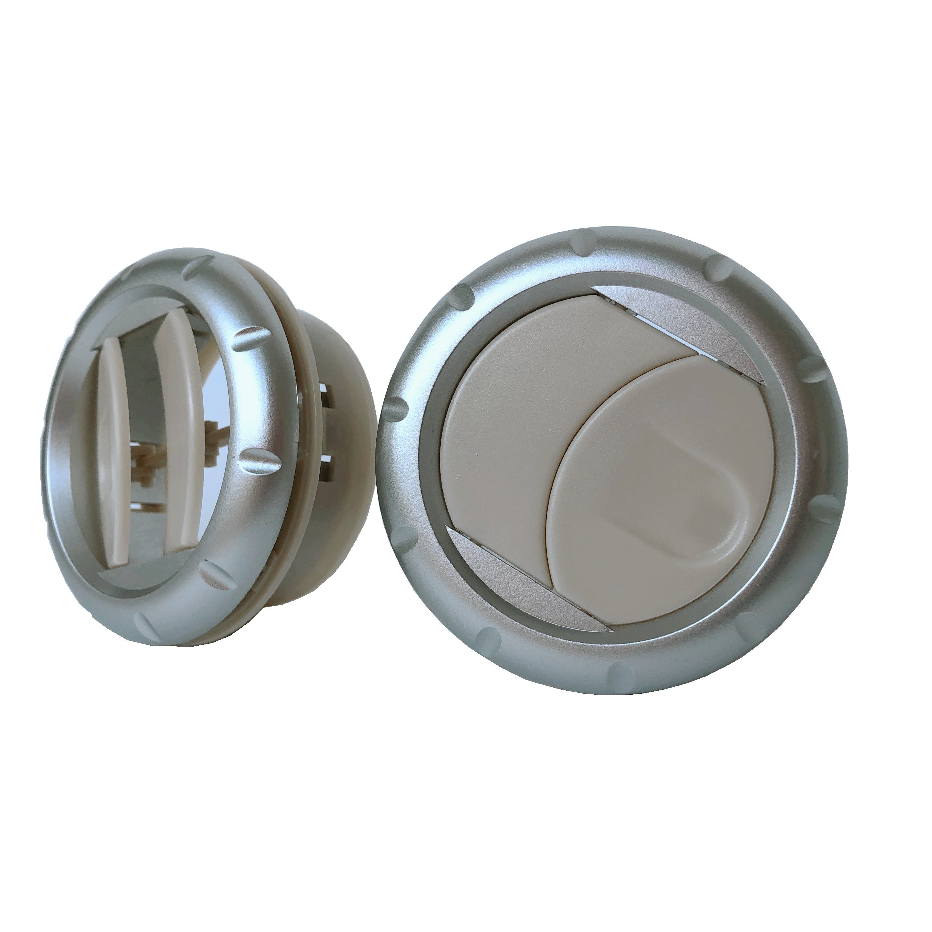 ABS Plastic Round Air Vent RV ATV Bus Trailer Interior A/C Vent Air Outlet 360° Rotating RV Accessories