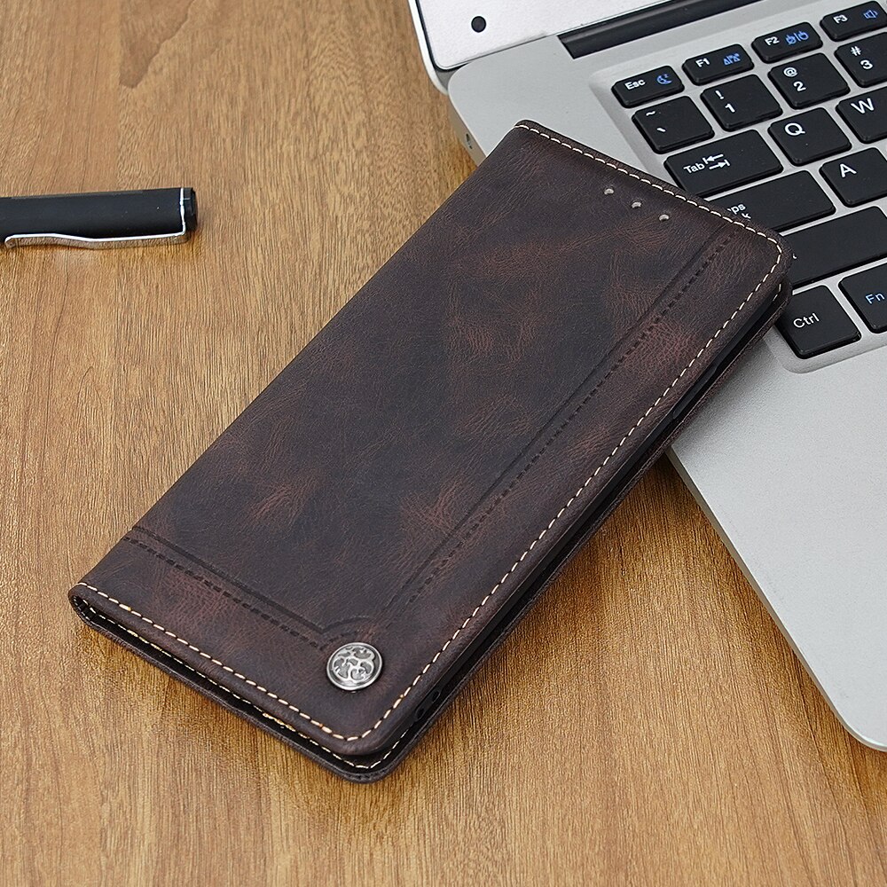Flip Wallet Case for Doogee N10 N20 N30 N40 Pro Y9 Plus X95 X96 Pro X55 Shoot 1 Cover Leather Book Magnet Phone Bag Coque Funda: Doogee N30 / Brown