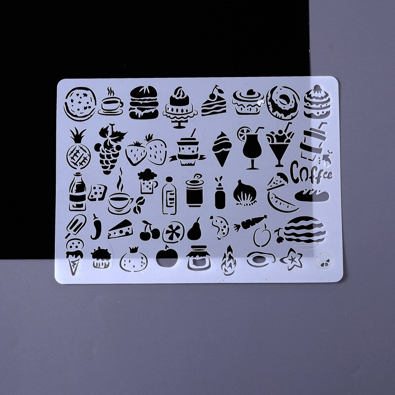 A4 Hollow Painting Stencil Spray/hand Painting Template Pre Tracing Ruler Stencils for DIY Scrapbooking Journal Decoration: No.3