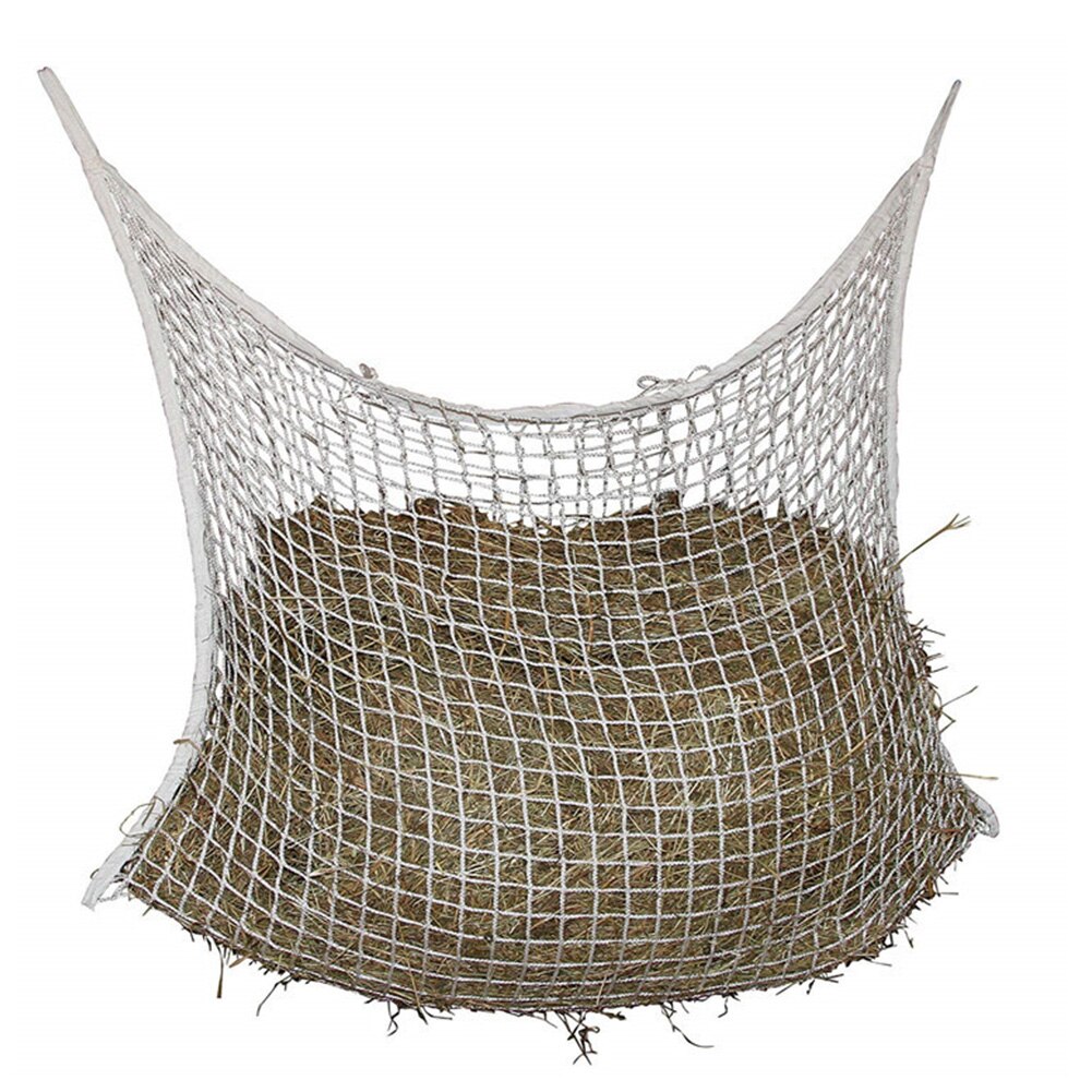 Farm Home Braided Nylon Hanging Mesh Net Small Hole Large Capacity Cattle Horse Feeding Space Saving Storage Portable Hay Bag
