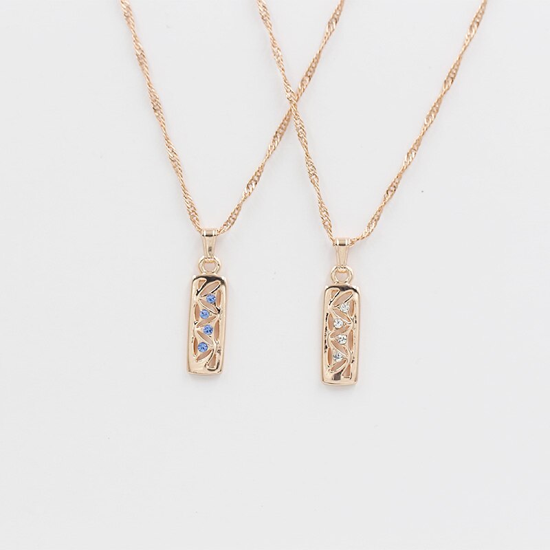 Rosa ouro cor em mudança pedra colar brincos anel conjunto de jóias noiva 585 colar de ouro brincos anel moda feminina férias