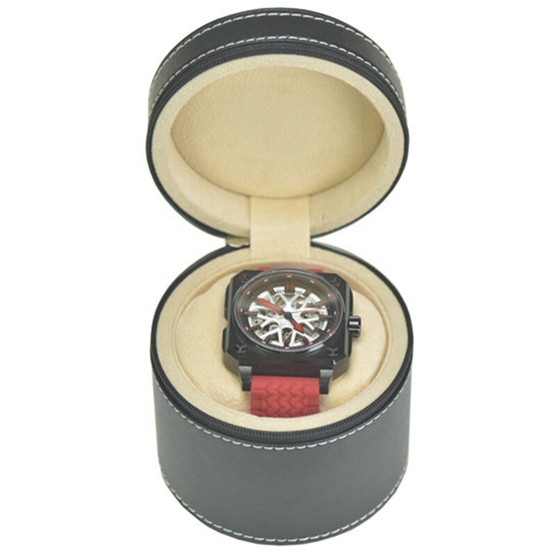 Horloge opbergtas handgemaakte horloge leren tas draagbare horloge opbergdoos reishorloge tas