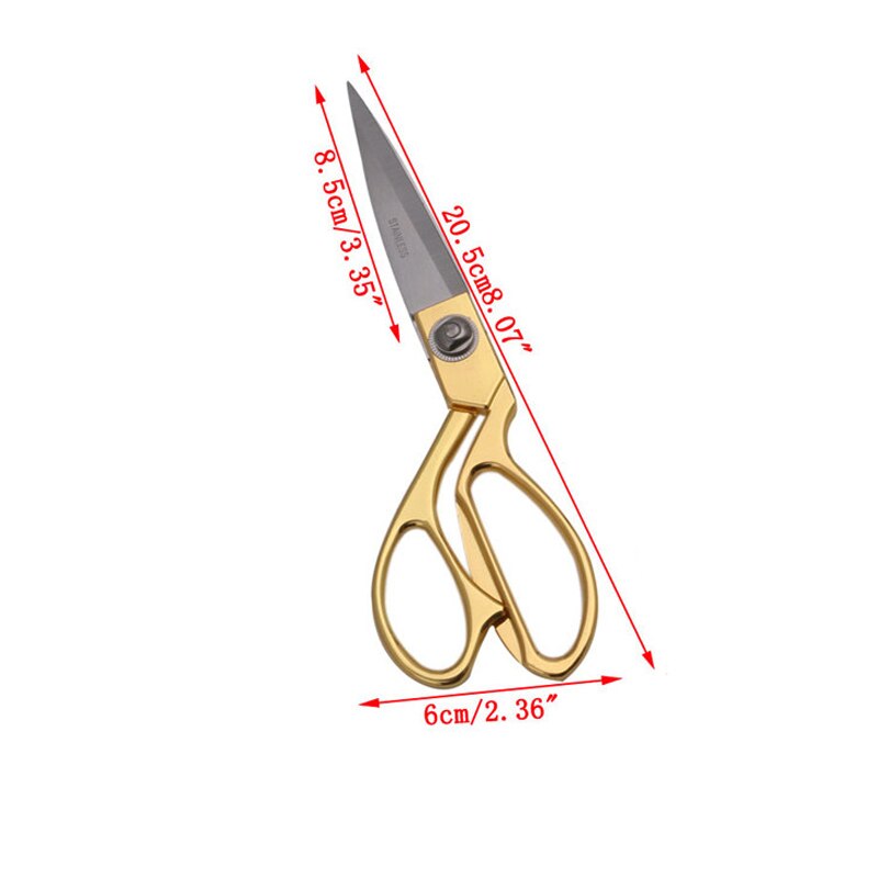 Cisaille outils de couture Vintage acier inoxydable tailleur ciseaux pour tissu vêtements tailleur ciseaux doré lame tranchante accessoire