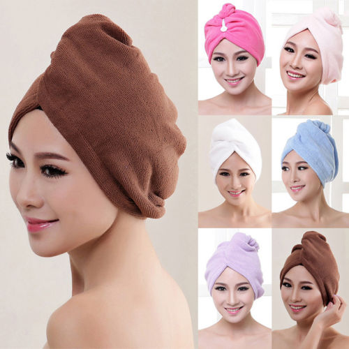 Super Saugfähigen Haar Trocknen Handtuch Turban bat Kappe Bademantel Hütte Kopf wickeln schnell-trocken Strand Handtuch