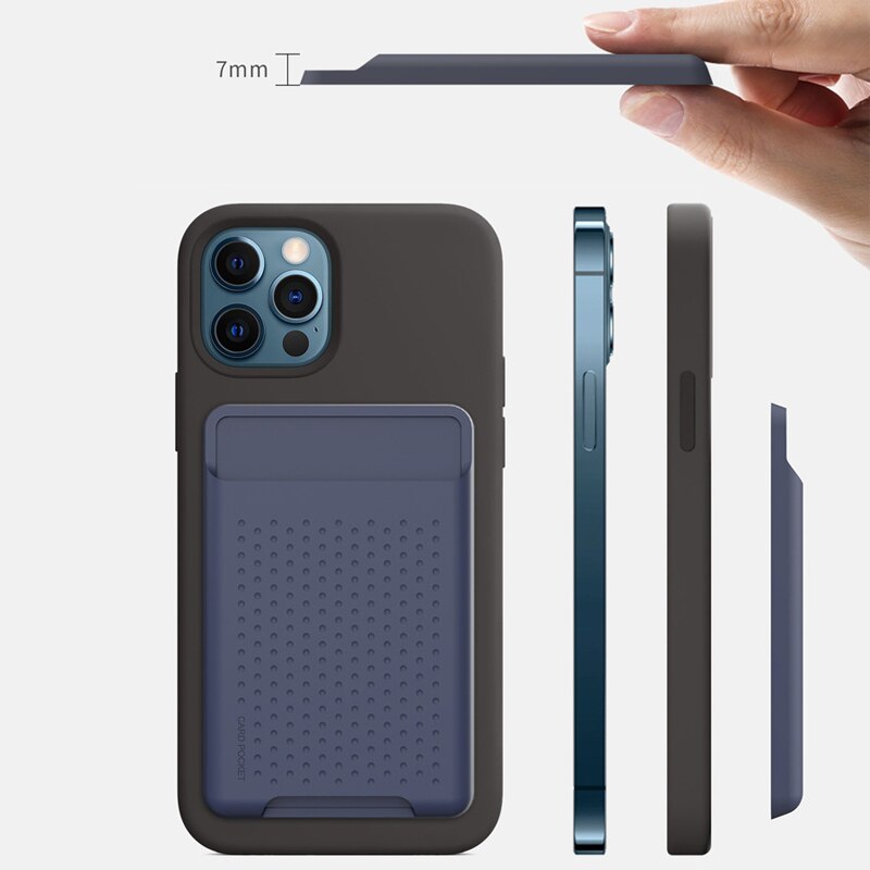 Magnetic case for iphone 12 pro max, strong magnetic card slot pocket, magnetic wallet stand, card holder for iphone r 12 mini and 12 max magsafe.