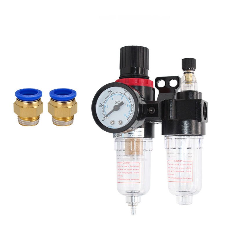 AFC2000 1/4 Luchtcompressor Olie Waterafscheider Filter Regulator Val Airbrush Reduceerventiel: AFC-PC16-02